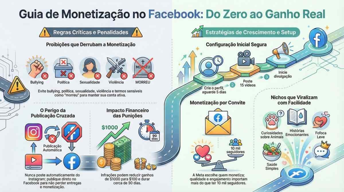 Monetização de paginas do Facebook com IA