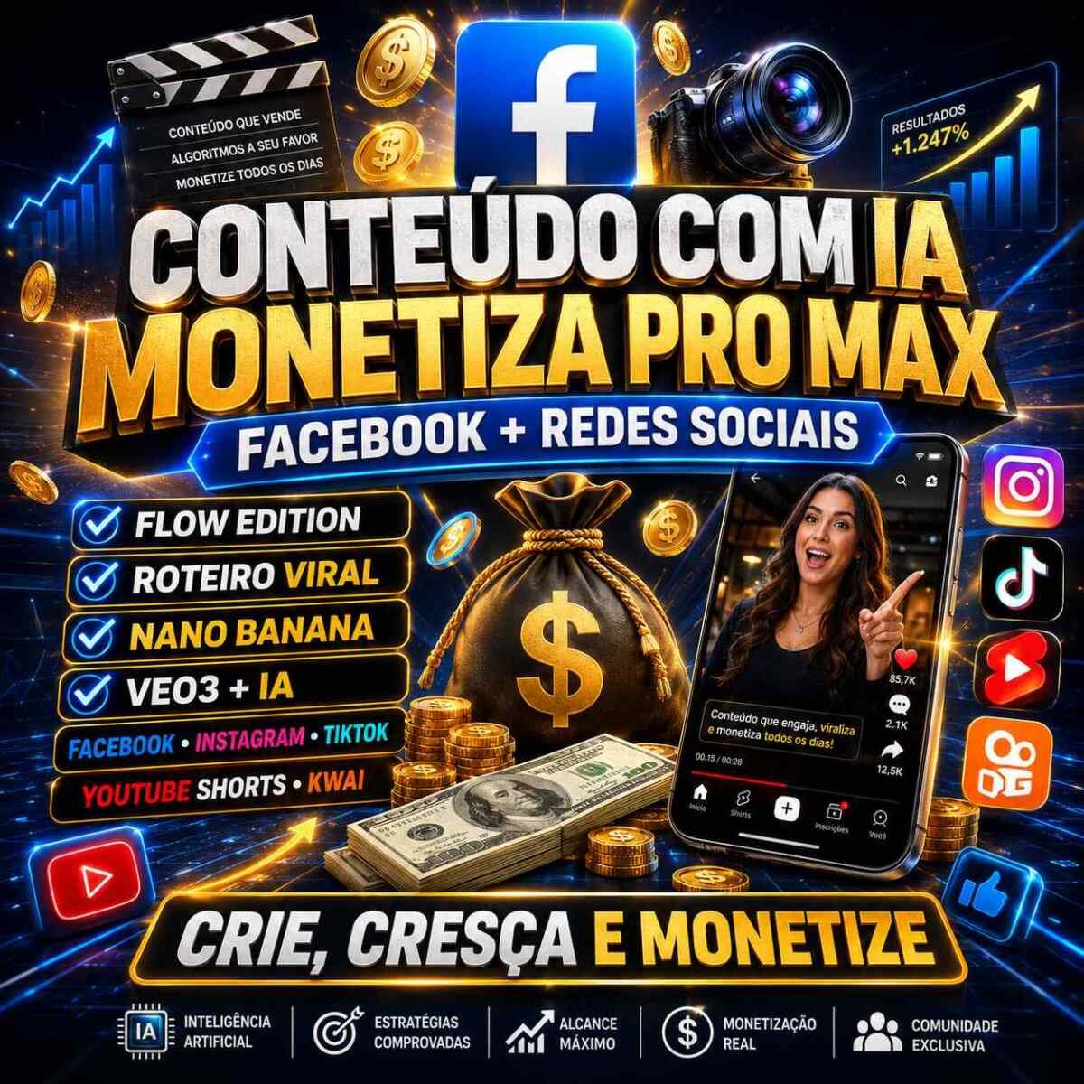 facebook com IA e redes sociais