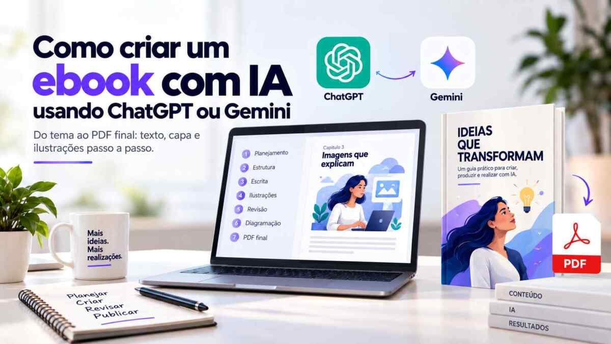como criar um ebook com IA usando o chatgpt ou gemini