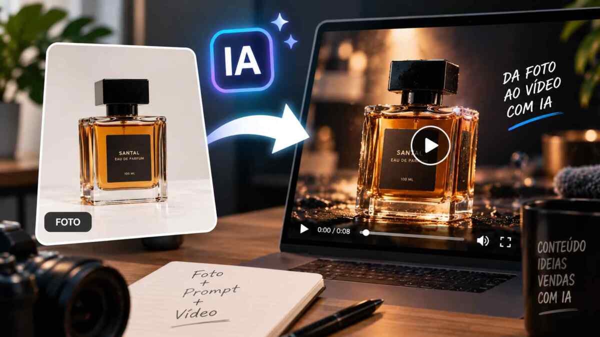 Foto de produto sendo transformada em vídeo com inteligência artificial