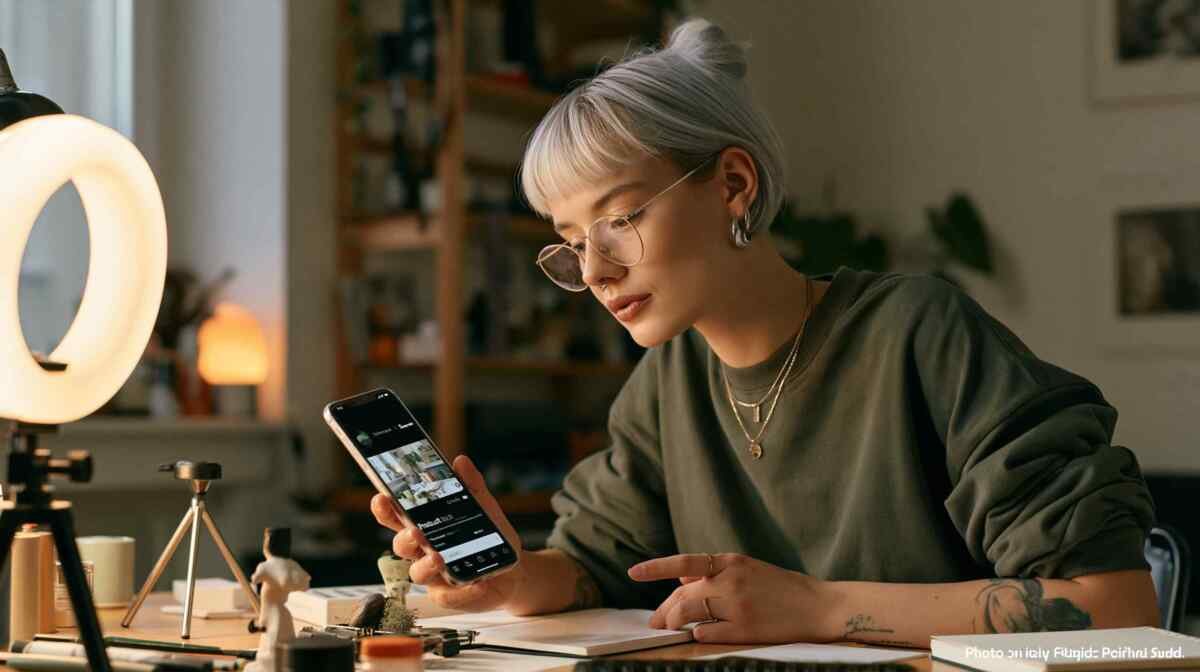 Criador verificando um vídeo da TikTok Shop após o produto ficar sem estoque