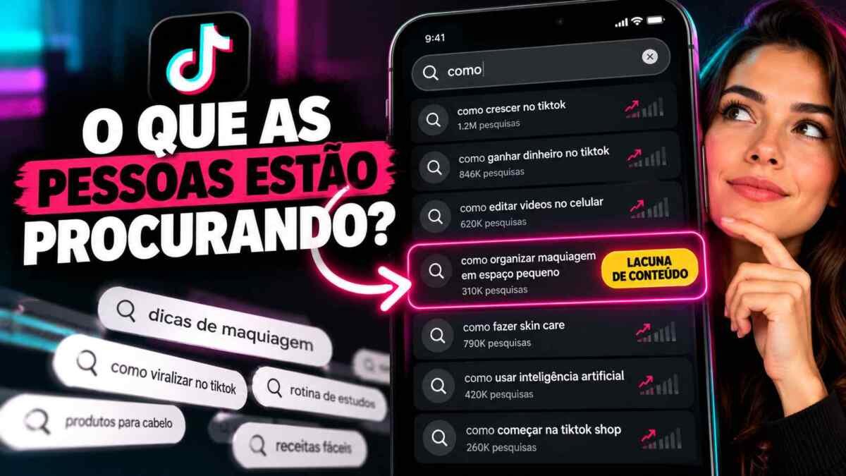 Creator Search Insights mostrando pesquisas e oportunidades de conteúdo no TikTok