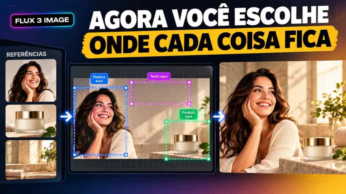 FLUX 3 Image com controle de posição de objetos em imagens geradas por inteligência artificial